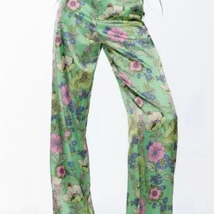 Zara Floral Green Pants